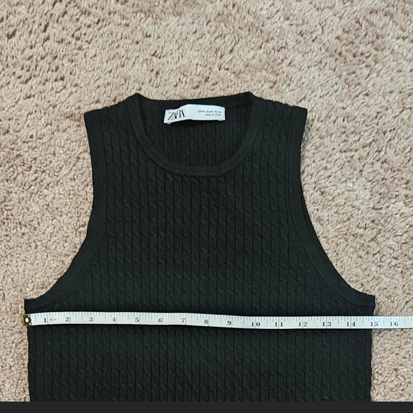 ZARA Chic Black Women's Sleeveless Tank Top - Picture 5 of 9